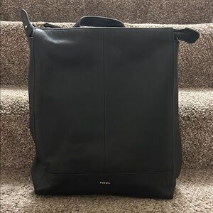 Fossil Men's Black Backpack